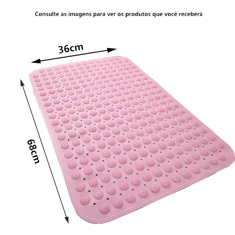 AquaZen™ – Tapete Antiderrapante Massageador para Box com Ventosas Premium