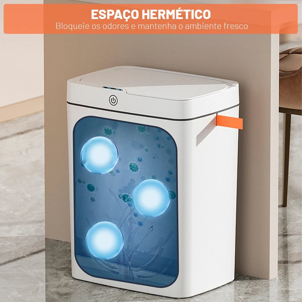 SensorClean Pro™ – Lixeira Inteligente Automática 15L USB | Mōva Decor
