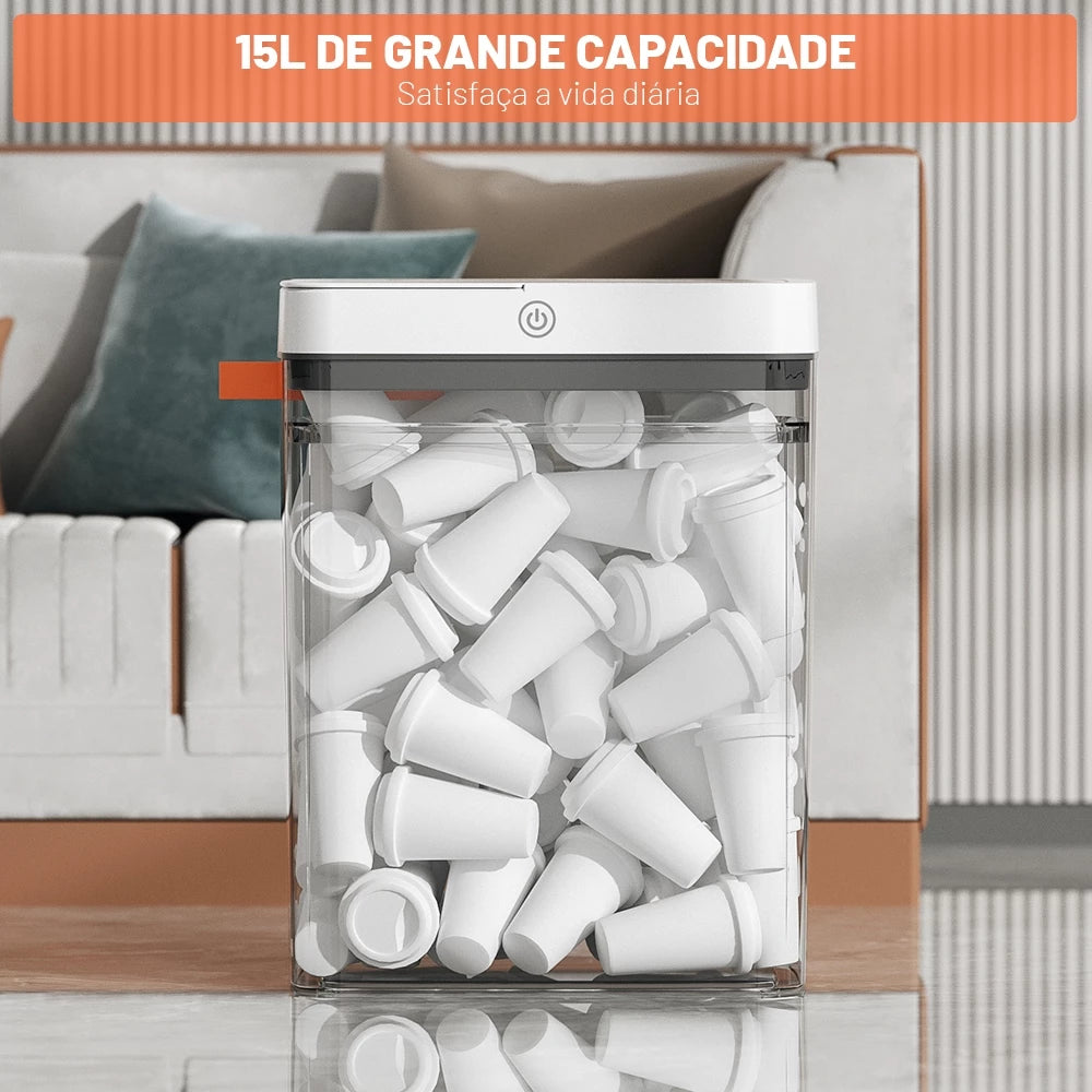 SensorClean Pro™ – Lixeira Inteligente Automática 15L USB | Mōva Decor