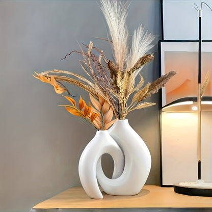 Vasos decorativos brancos – composição