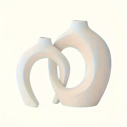 Vasos decorativos brancos – vista lateral