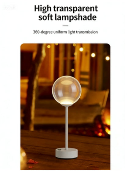 Aurum luminária botão touch acionando os 3 tons de luz quente neutro e frio