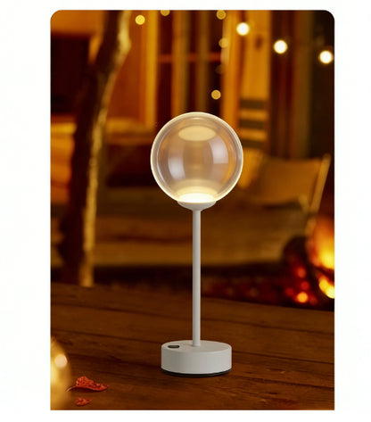 Aurum luminária recarregável haste em ferro forjado 33cm de altura