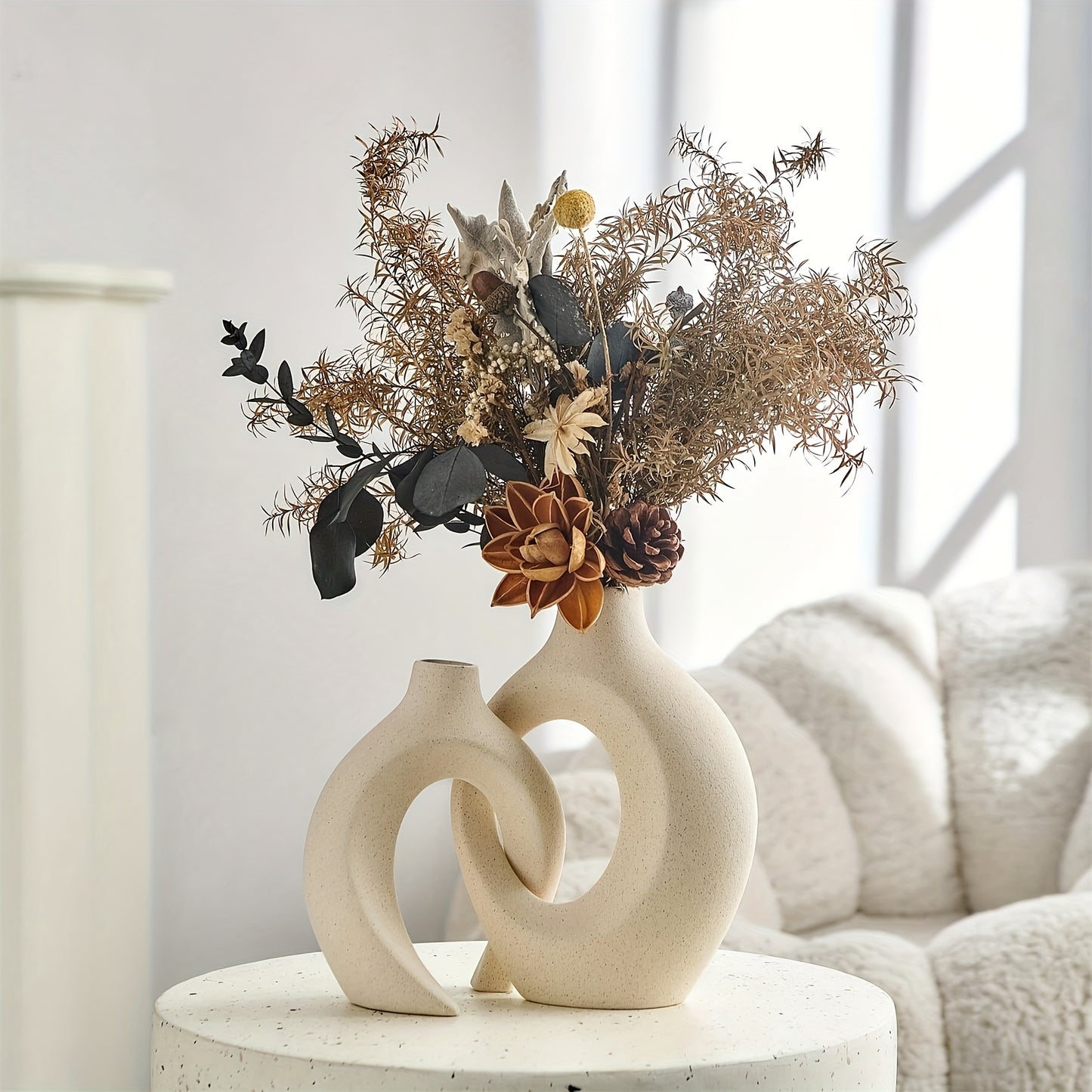 Conjunto de Vasos de Arte Branca - Mōva Decor