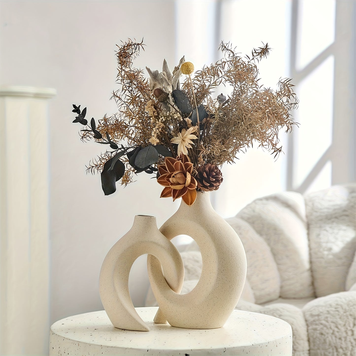 Conjunto de Vasos de Arte Branca - Mōva Decor