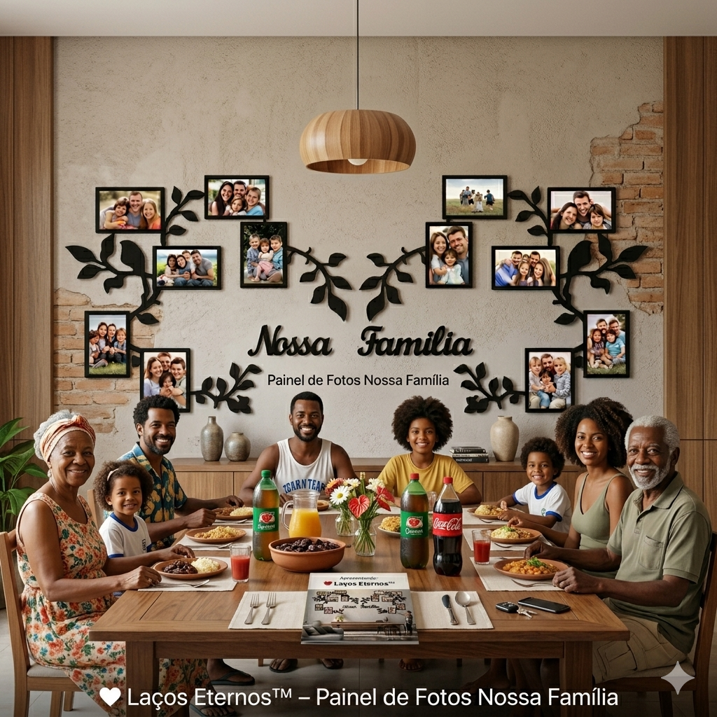 Laços Eternos™ – Painel de Fotos Nossa Família | Mōva Decor
