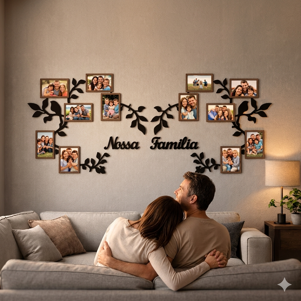 Laços Eternos™ – Painel de Fotos Nossa Família | Mōva Decor