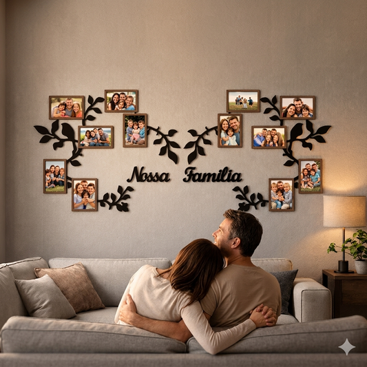 Laços Eternos™ – Painel de Fotos Nossa Família | Mōva Decor