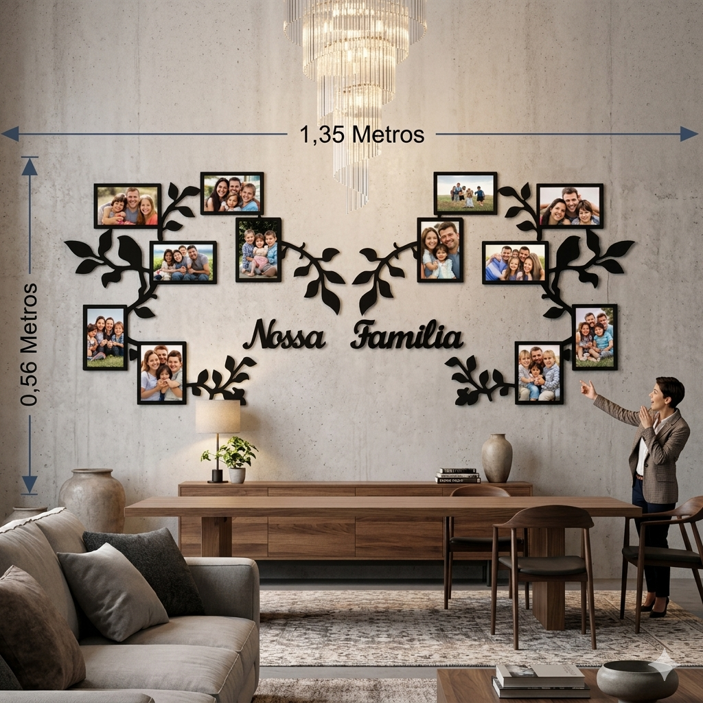 Laços Eternos™ – Painel de Fotos Nossa Família | Mōva Decor