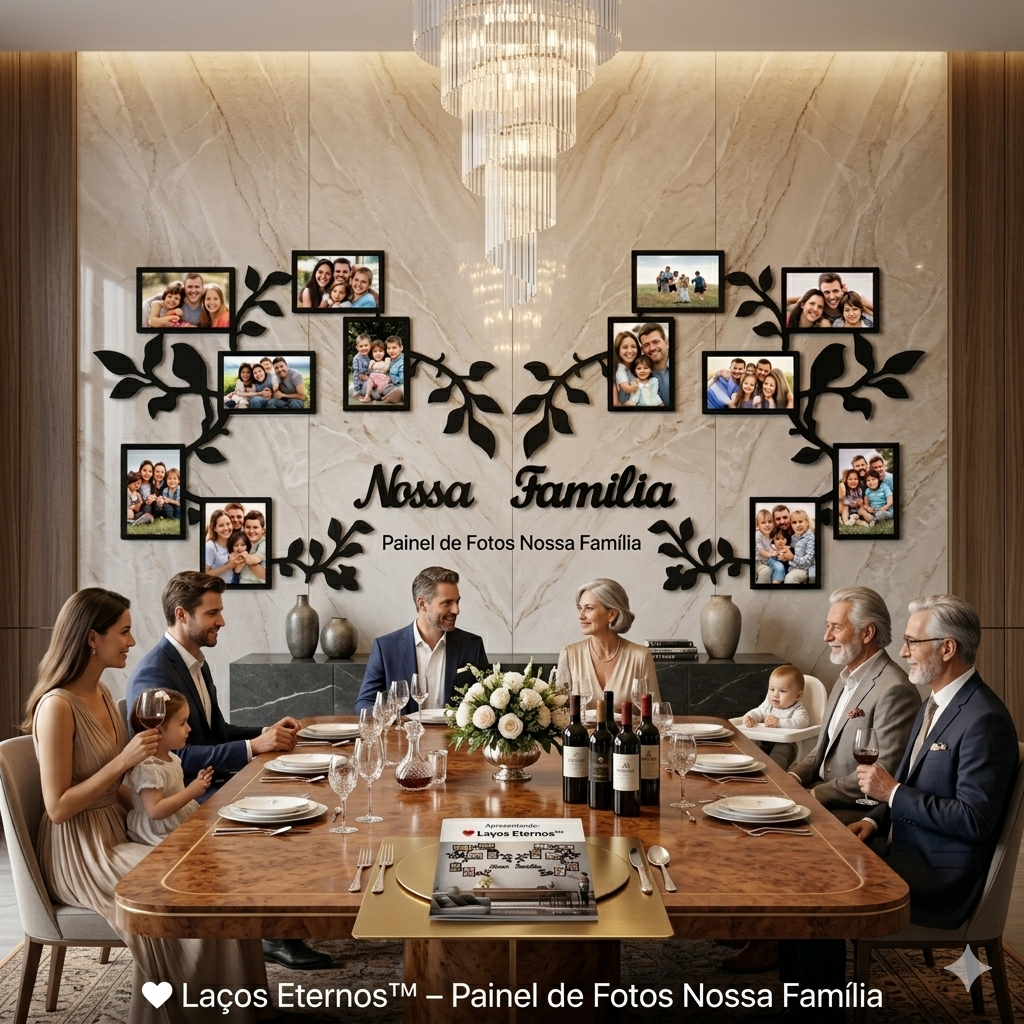 Laços Eternos™ – Painel de Fotos Nossa Família | Mōva Decor