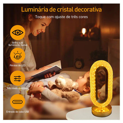 Dimensões da luminária de cristal decorativa Mōva