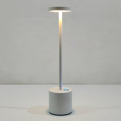 Detalhe da haste da luminária de mesa recarregável Mōva
