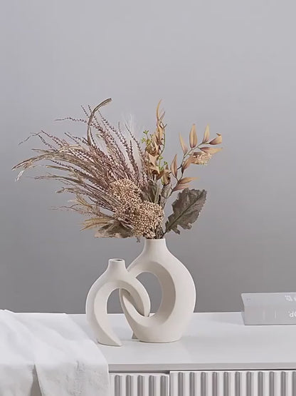 Conjunto de Vasos de Arte Branca - Mōva Decor