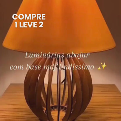 COMPRE 1 LEVE 2 unidades - Abajur La Finesse Cupula - Luminária Para Decoração Quarto e Sala - Mōva Decor