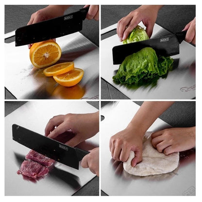 SteelGuard Pro™ – Tábua Antibacteriana em Aço Inox