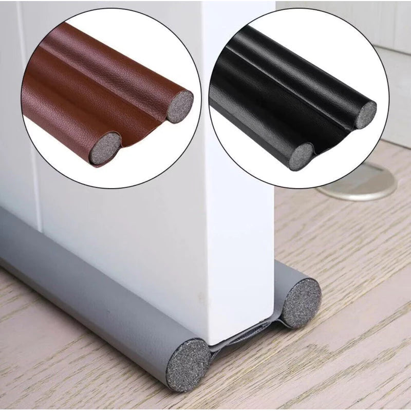 VedaTudo™ – Rolinho Duplo Ajustável para Porta (Anti Vento, Poeira e Insetos)