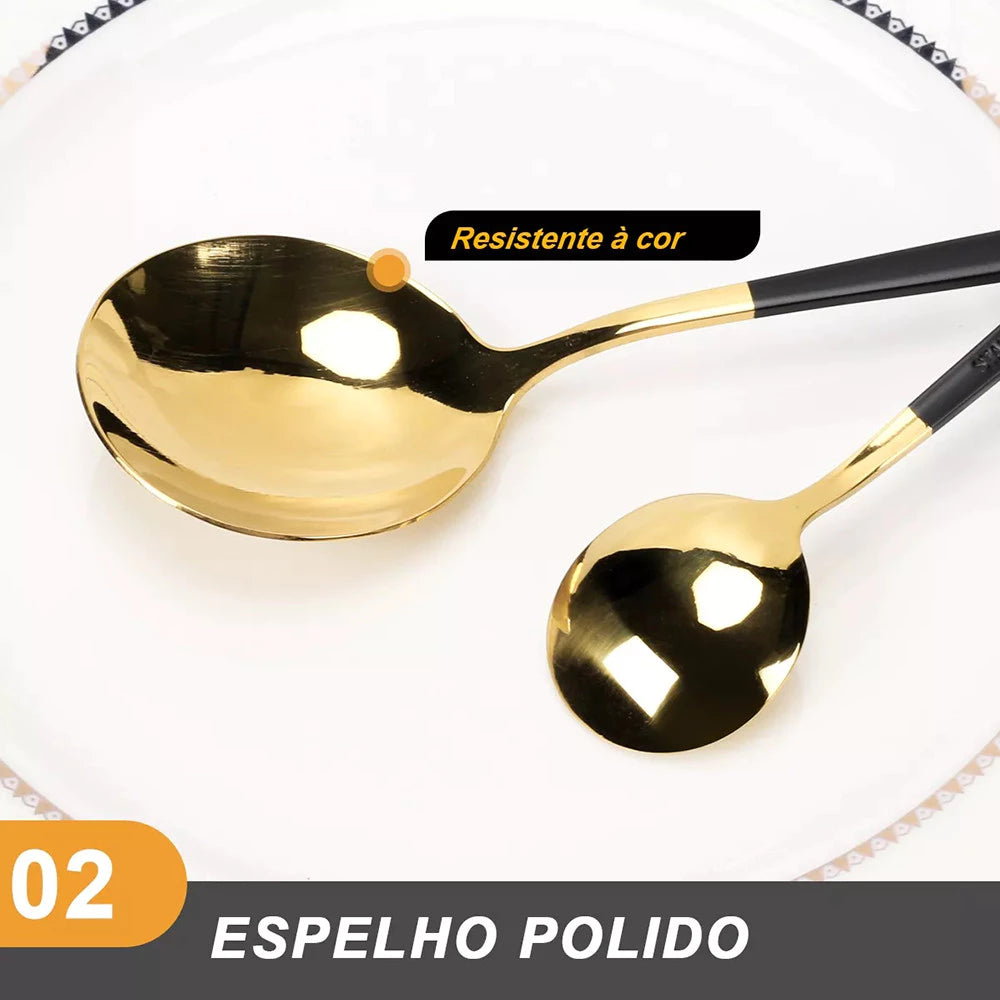 Monarch Black & Gold™ – Kit 24 Peças - Mōva Decor