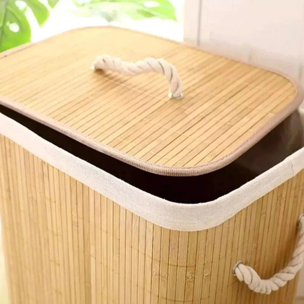 Cesto Bambu Dobravel Organizador 60 Litros | Mōva Decor