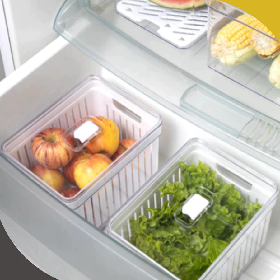 FreshBox Trio — Kit Organizador de Geladeira com Cesto — referência de uso no ambiente | Mova Decor