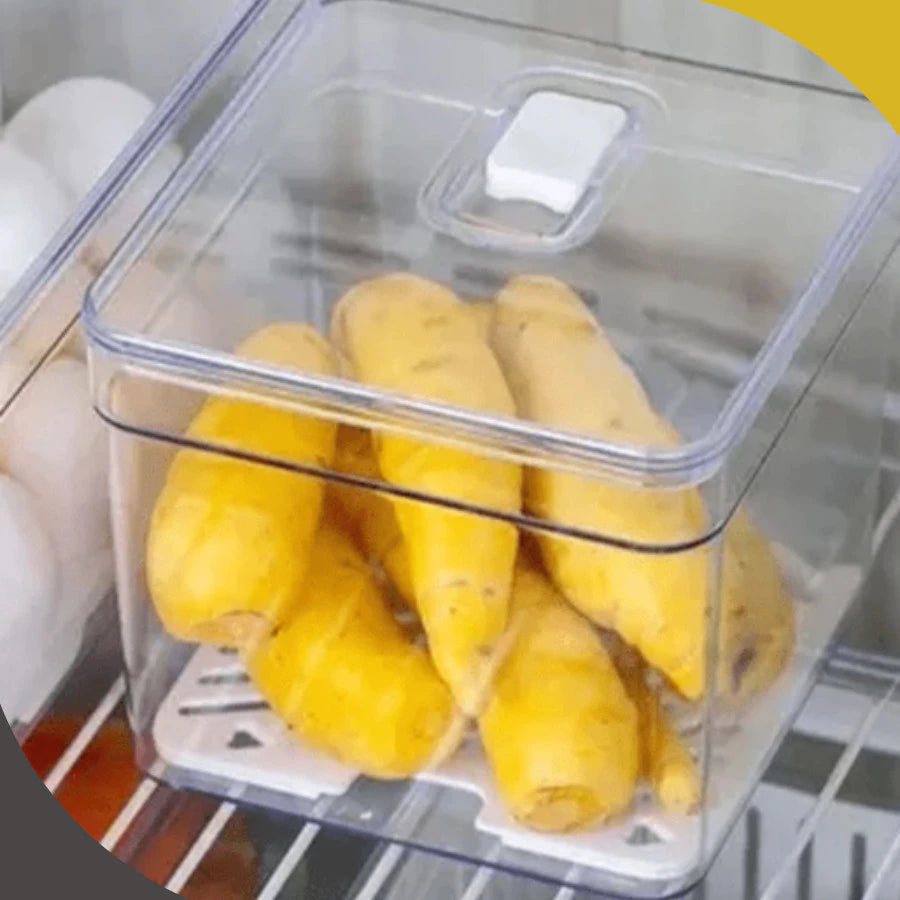 FreshBox Trio — Kit Organizador de Geladeira com Cesto