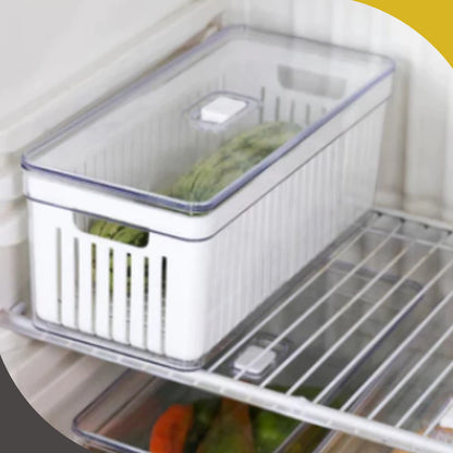 FreshBox Trio — Kit Organizador de Geladeira com Cesto