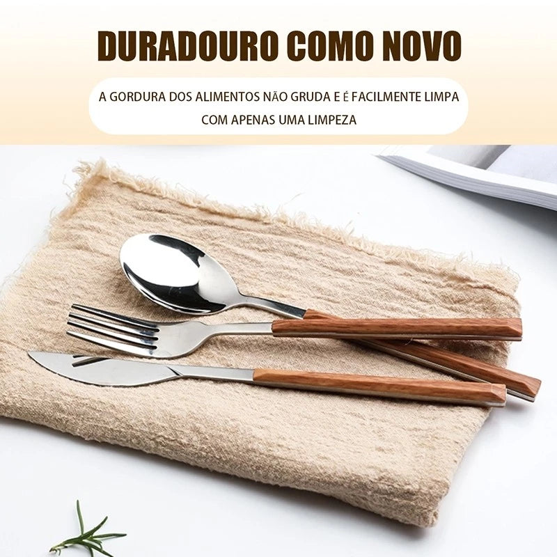 Casa Nobre™ – Faqueiro Premium 24 Peças