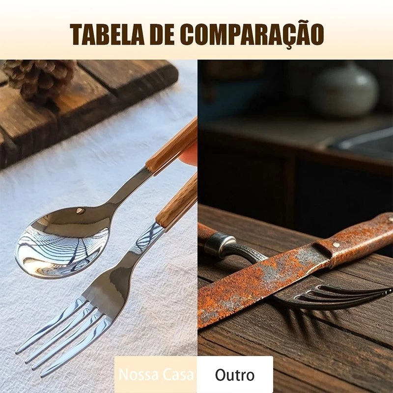 Casa Nobre™ – Faqueiro Premium 24 Peças