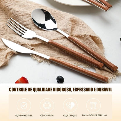Casa Nobre™ – Faqueiro Premium 24 Peças