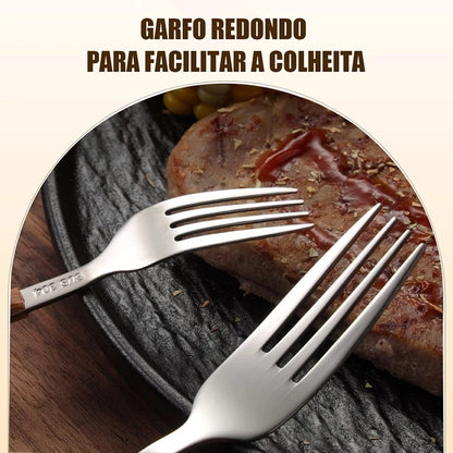 Casa Nobre™ – Faqueiro Premium 24 Peças