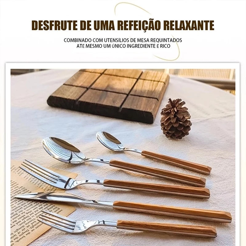 Casa Nobre™ – Faqueiro Premium 24 Peças