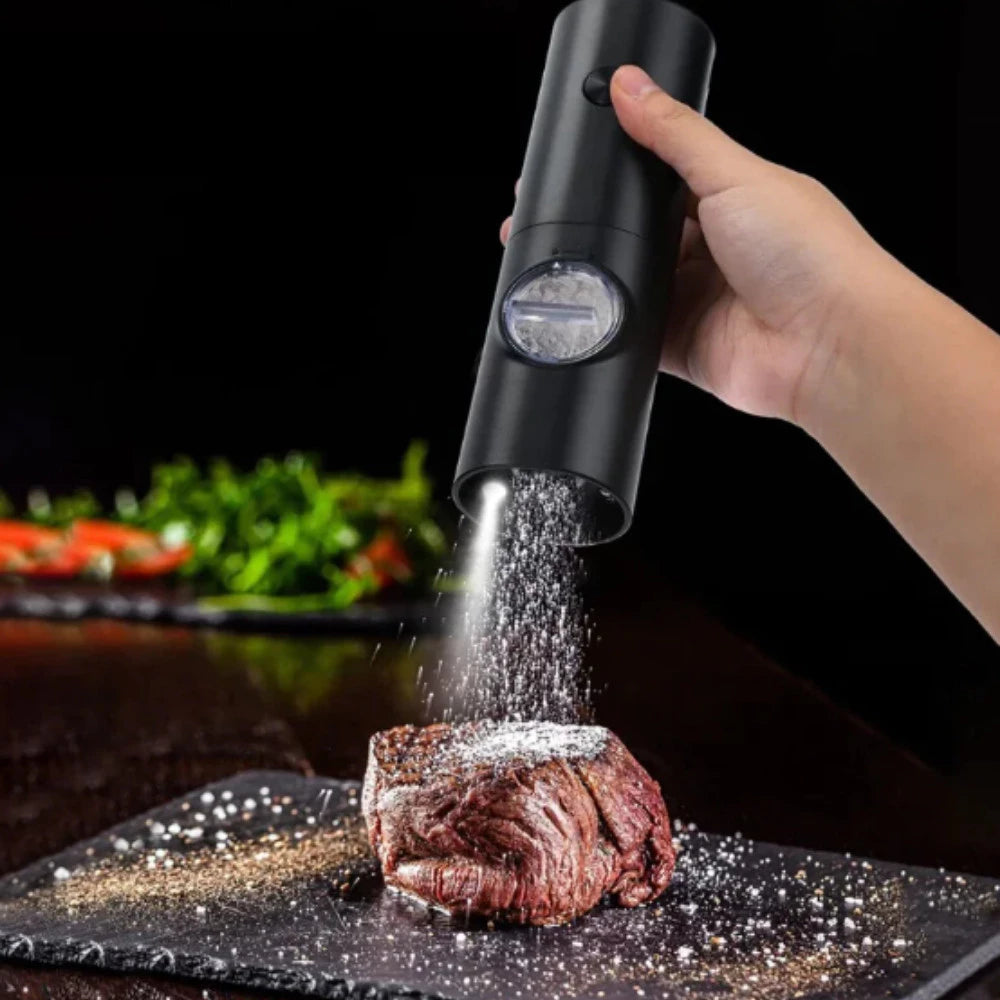 ChefGrind™ – Moedor Elétrico de Sal e Pimenta com Ajuste de Moagem - Mōva Decor