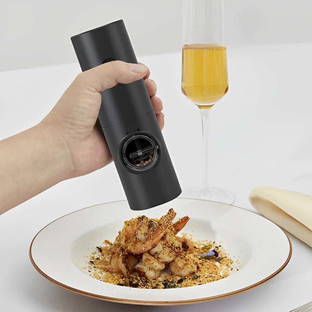 ChefGrind™ – Moedor Elétrico de Sal e Pimenta com Ajuste de Moagem - Mōva Decor