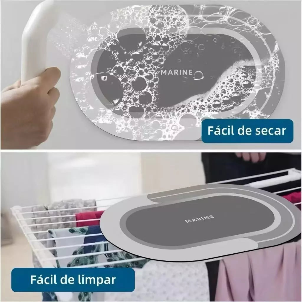 AquaDry Comfort™ - Tapete Banheiro Antiderrapante Absorvente de Secagem Rápida