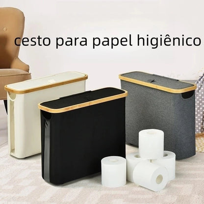 Cesto para Papel Higiênico com Tampa | Mōva Decor