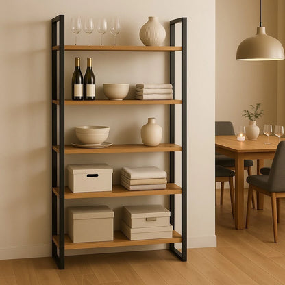 Urban Loft™ – Estante Industrial Alta com 5 Prateleiras Multiuso