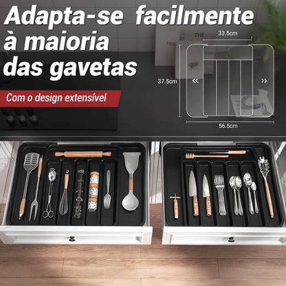 OrgaChef™ – Organizador de Gavetas Extensível para Talheres e Utensílios - Mōva Decor