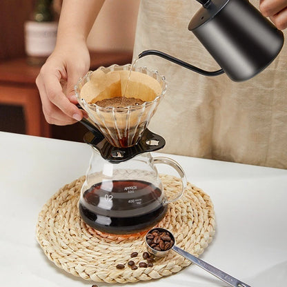 BrewGlass™ – Cafeteira de Vidro Borossilicato com Filtro 600ml