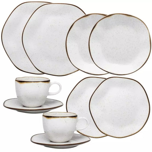 Aparelho de Jantar e Chá Porcelana Ryo Maresia Oxford | Mōva Decor