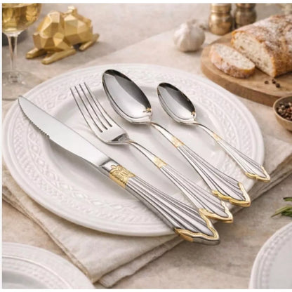 Monaco Classic – Faqueiro Premium 24 Peças - Mōva Decor