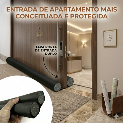 VedaTudo™ – Rolinho Duplo Ajustável para Porta (Anti Vento, Poeira e Insetos)
