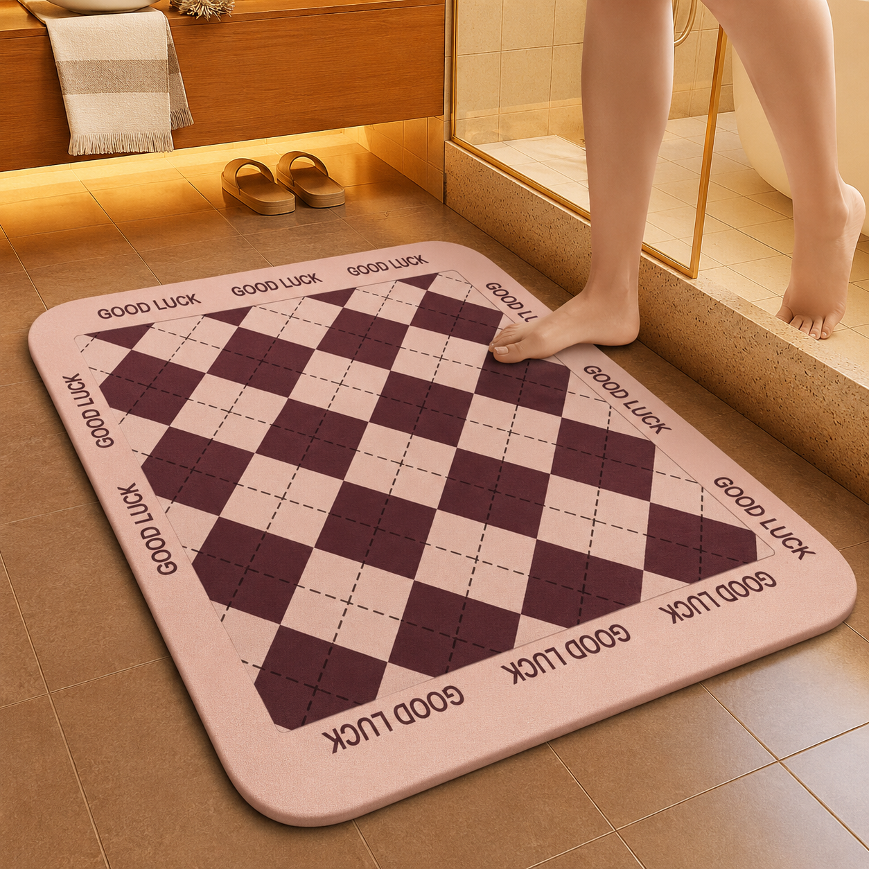 Tapete de Banheiro Estampado Mōva — Super Absorvente 40 × 60 cm — variante / ângulo adicional | Mova Decor
