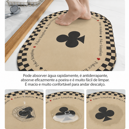 Tapete de Banheiro Estampado Mōva — Super Absorvente 40 × 60 cm — composição / escala visual | Mova Decor