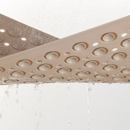 Detalhe do material em PVC do tapete de banheiro Mōva