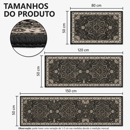 Jogo de Tapetes de Cozinha Boho Mōva — 3 Peças