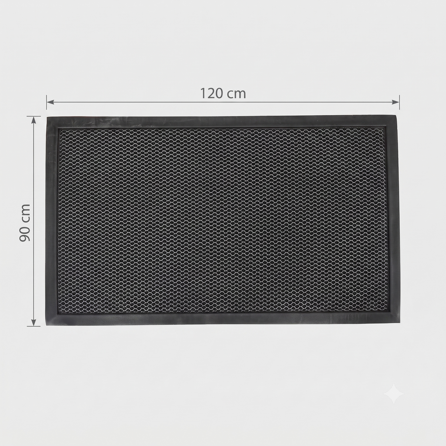 Tapete de Nylon Alta Resistência Mōva — 90 × 120 cm — composição / escala visual | Mova Decor
