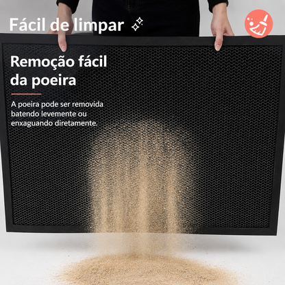 Tapete de Nylon Alta Resistência Mōva — estrutura vazada 3D em uso