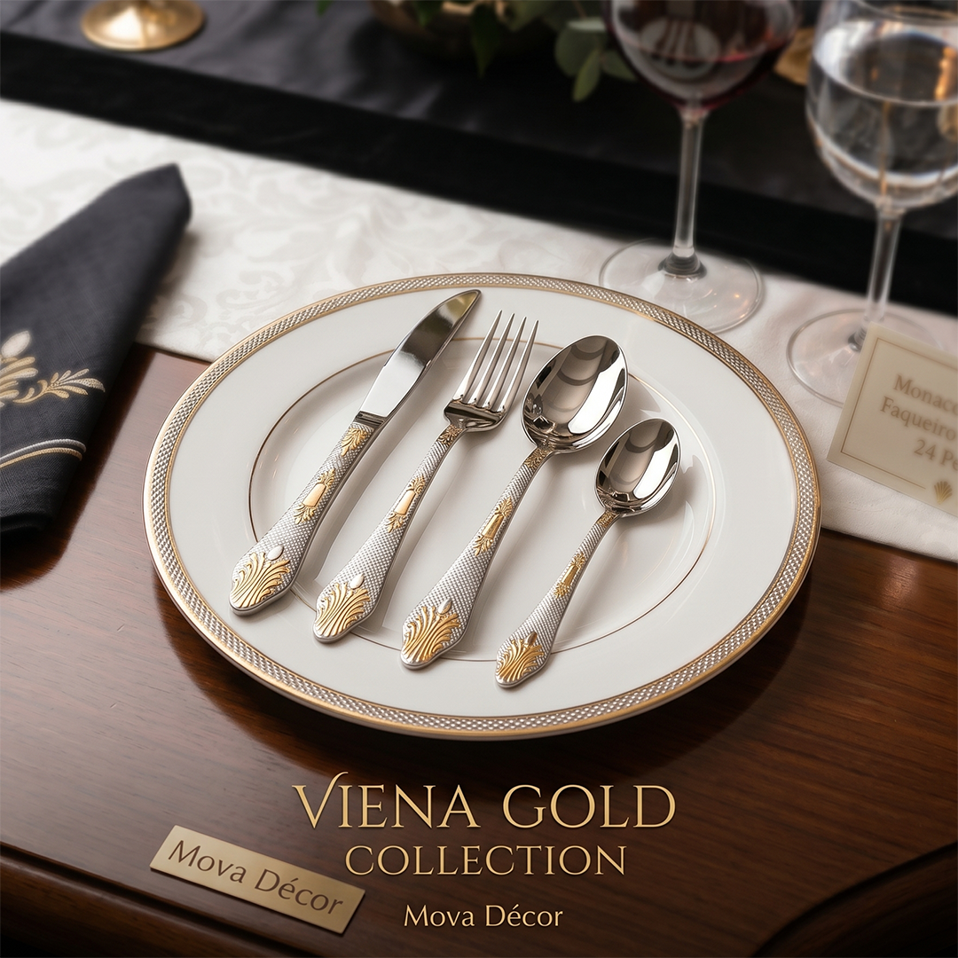 Monaco Classic – Faqueiro Premium 24 Peças - Mōva Decor